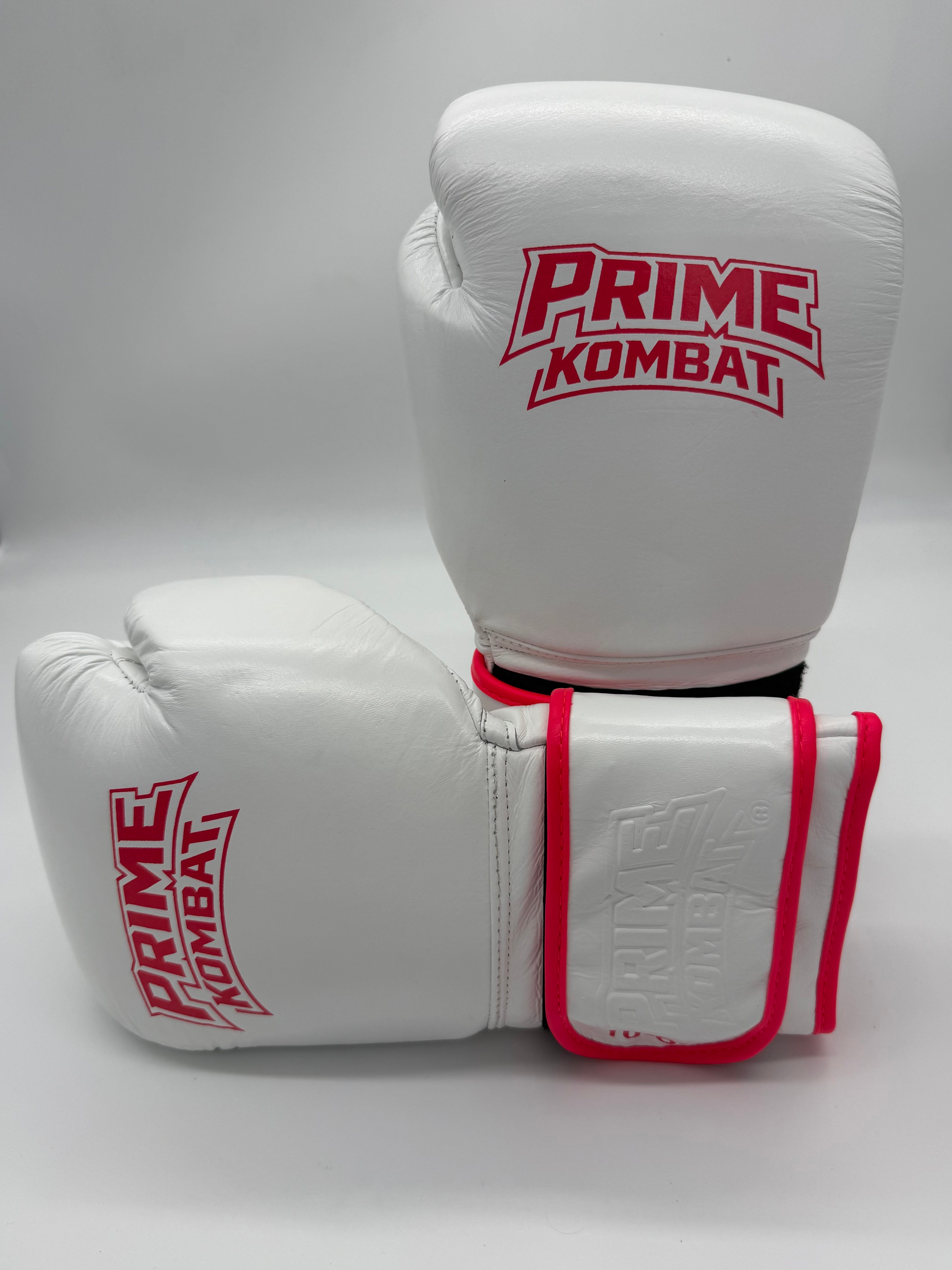 Prime Kombat Phantom Boxing Gloves White - Premium Leather