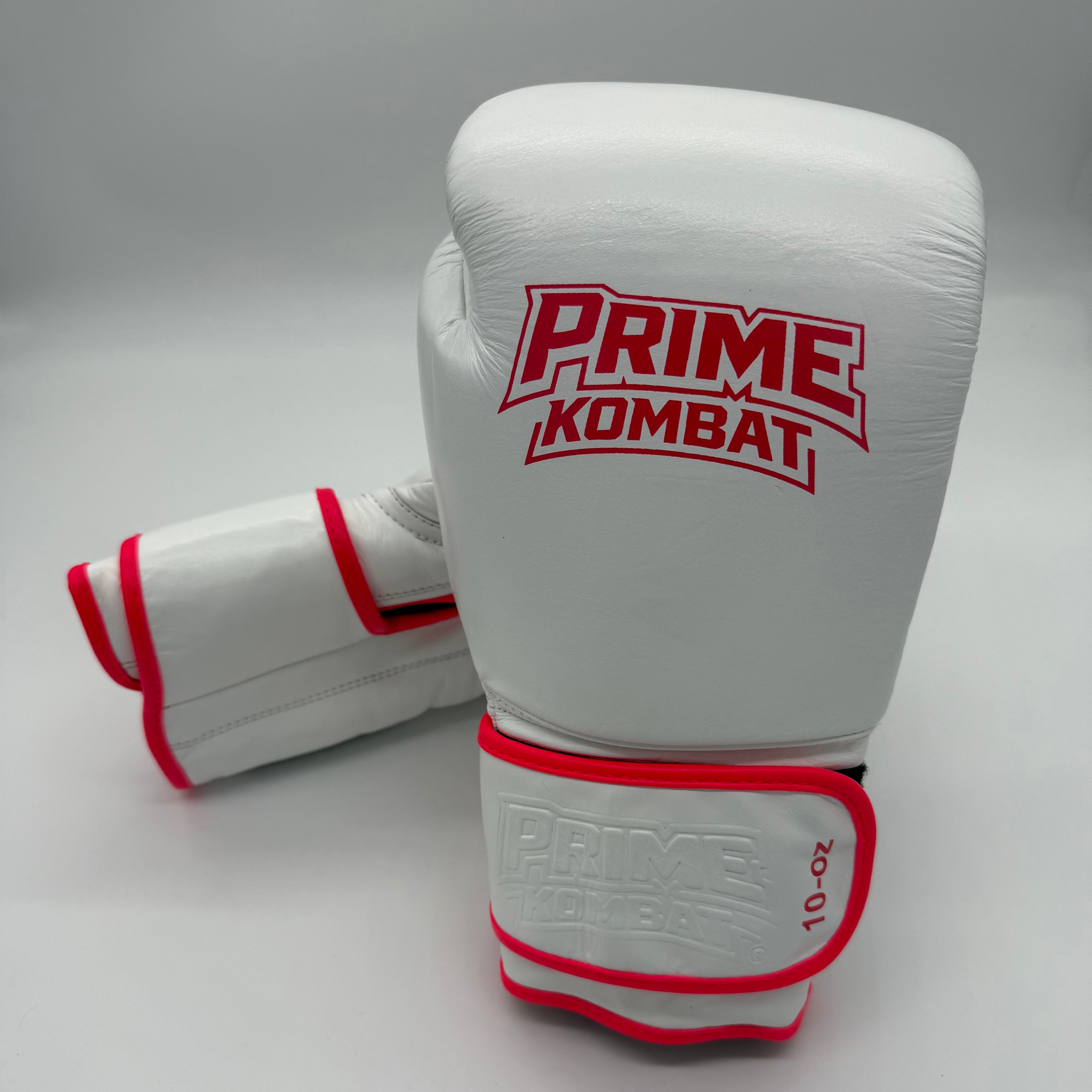 Prime Kombat Phantom Boxing Gloves White - Premium Leather