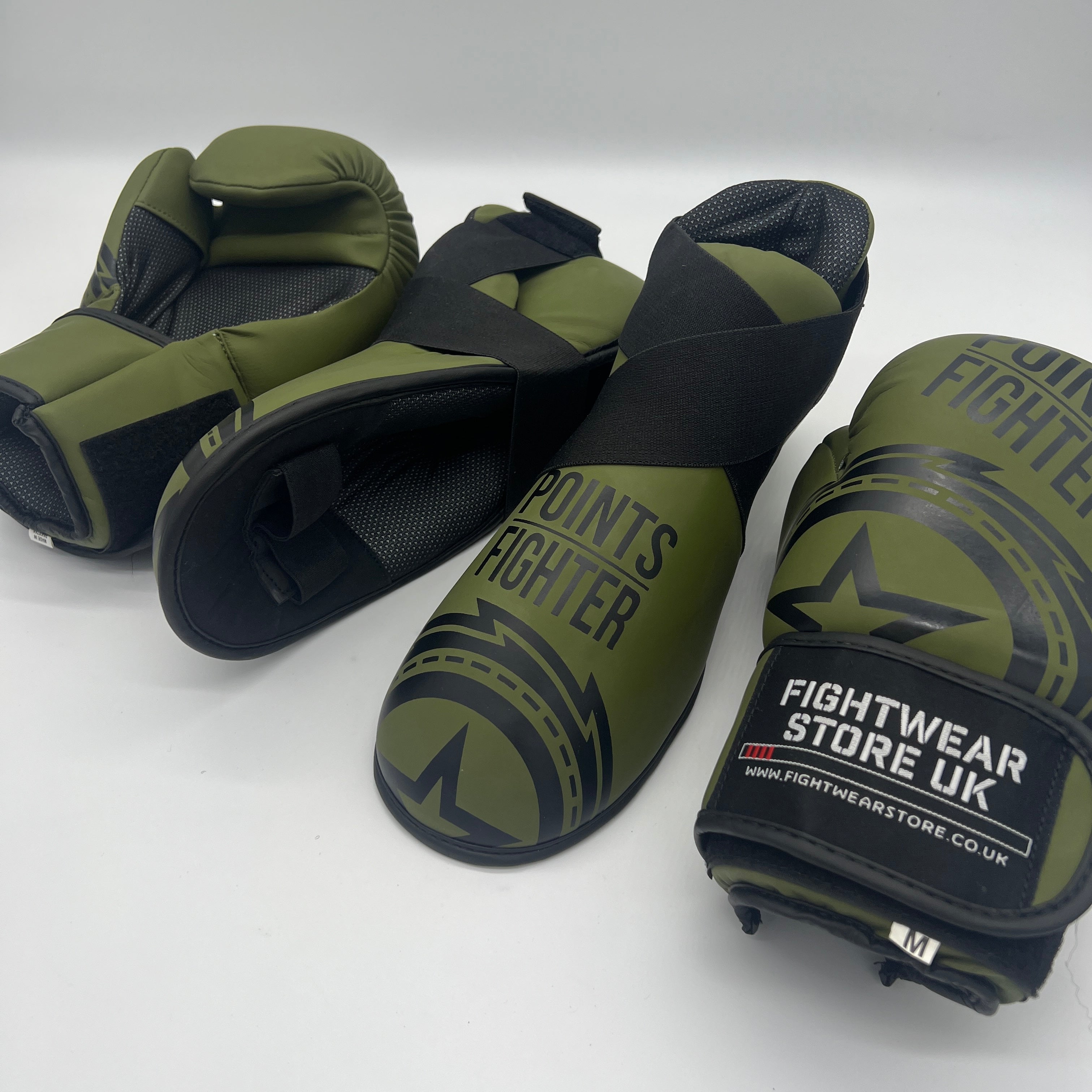 Points Fighter Evolution Flexi Tech Kick Boots - Khaki Green
