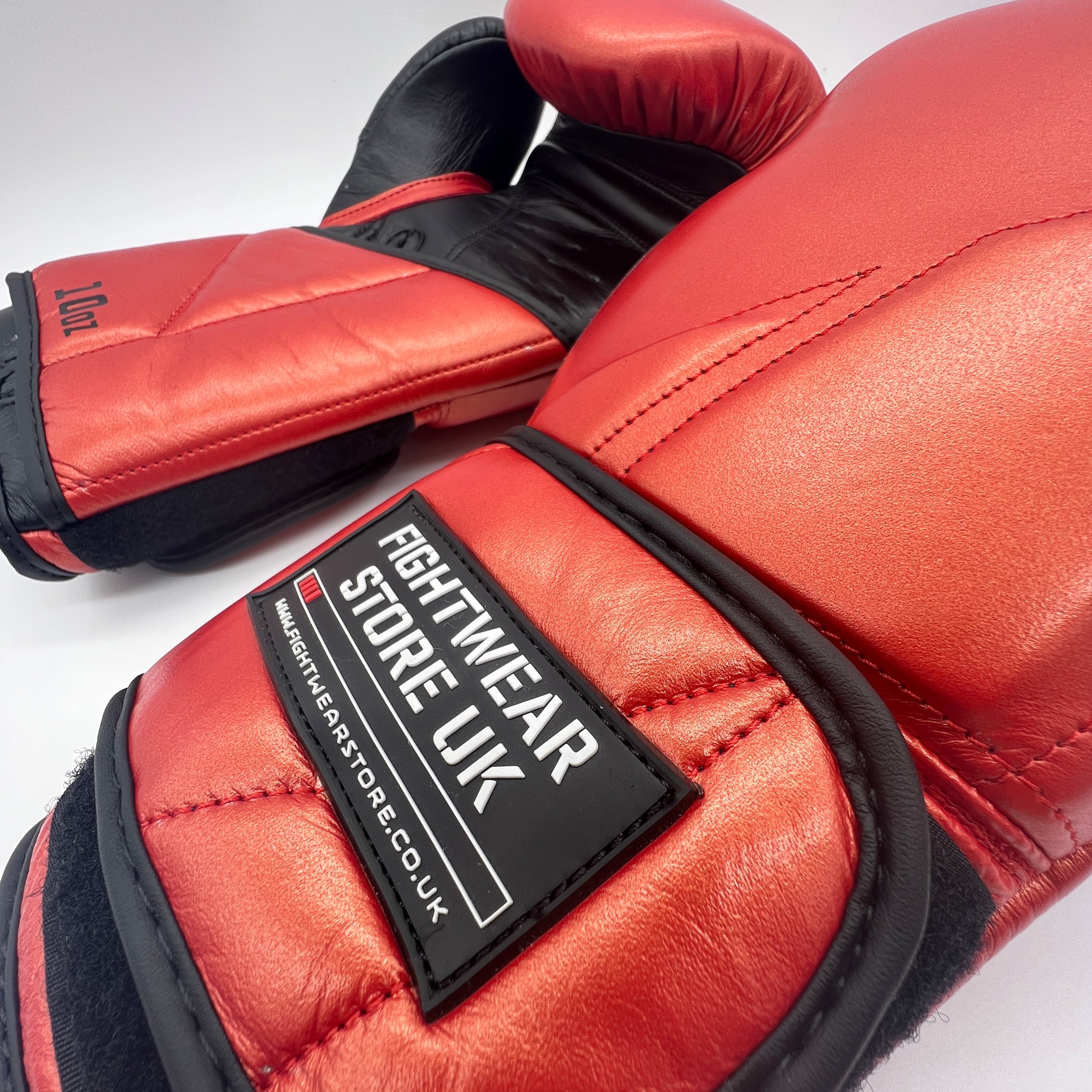 Fightwear Store UK Vesta: Metallic Red Boxing Gloves