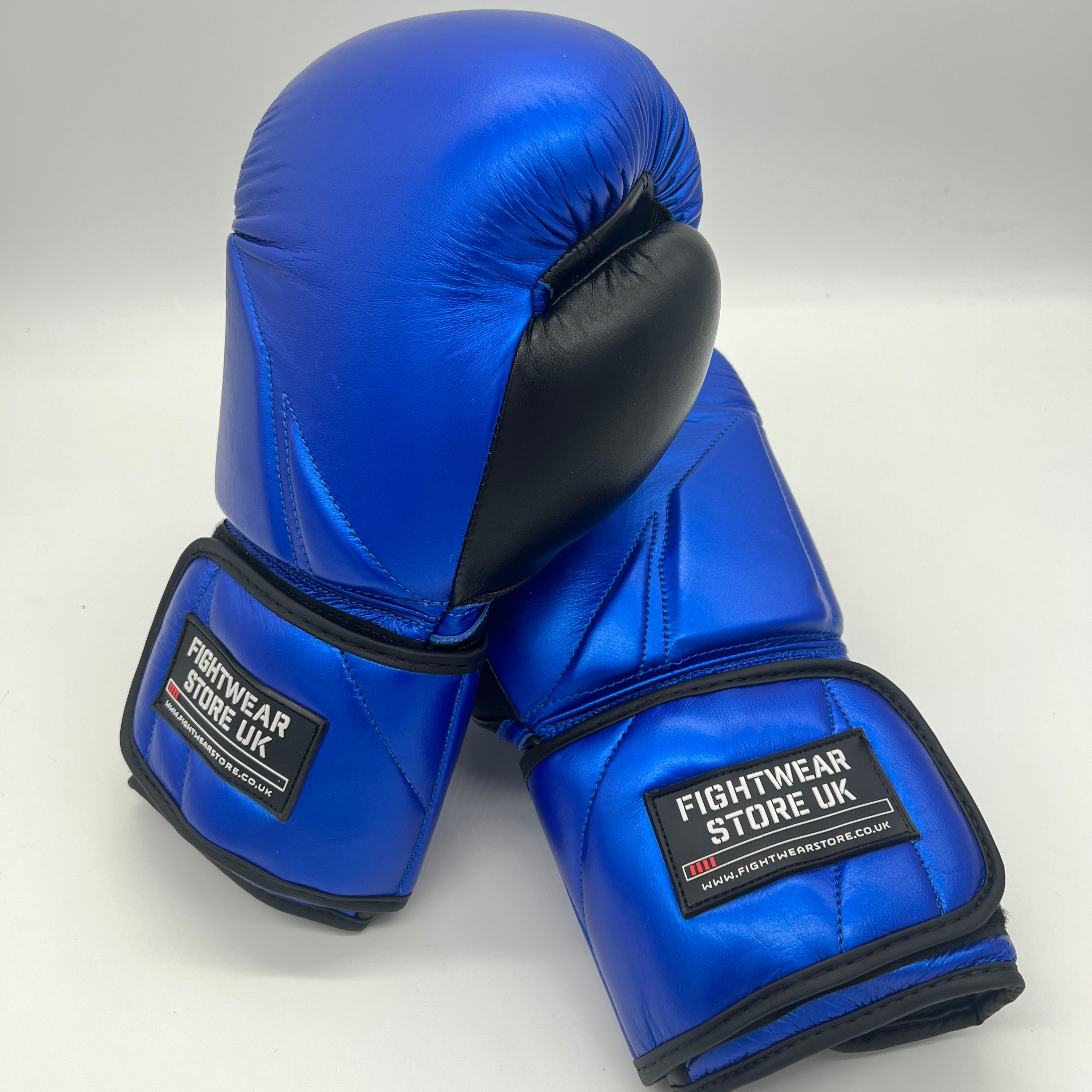 Fightwear Store UK Voyager A1: Metallic Blue Boxing Gloves