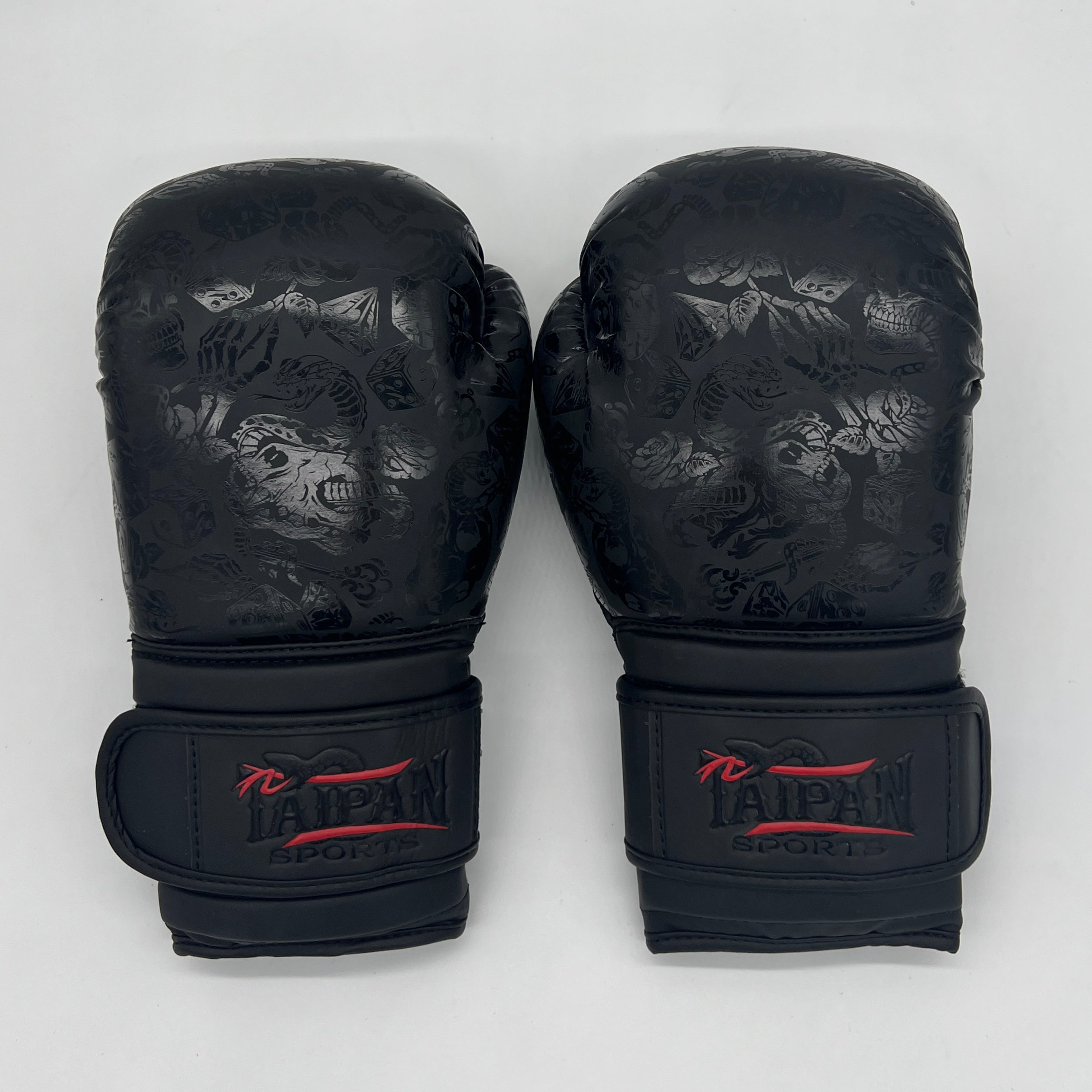 Black Spot Gloss Cobra Strike Boxing Gloves - Taipan Sports