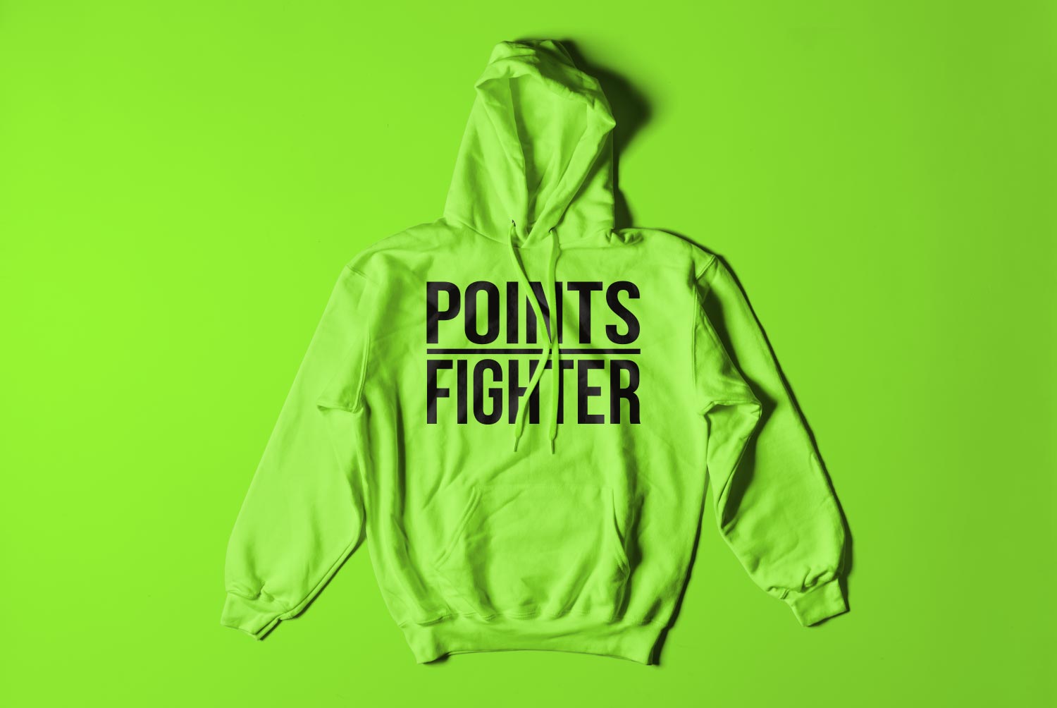 Points Fighter Hoodie - Neon Green