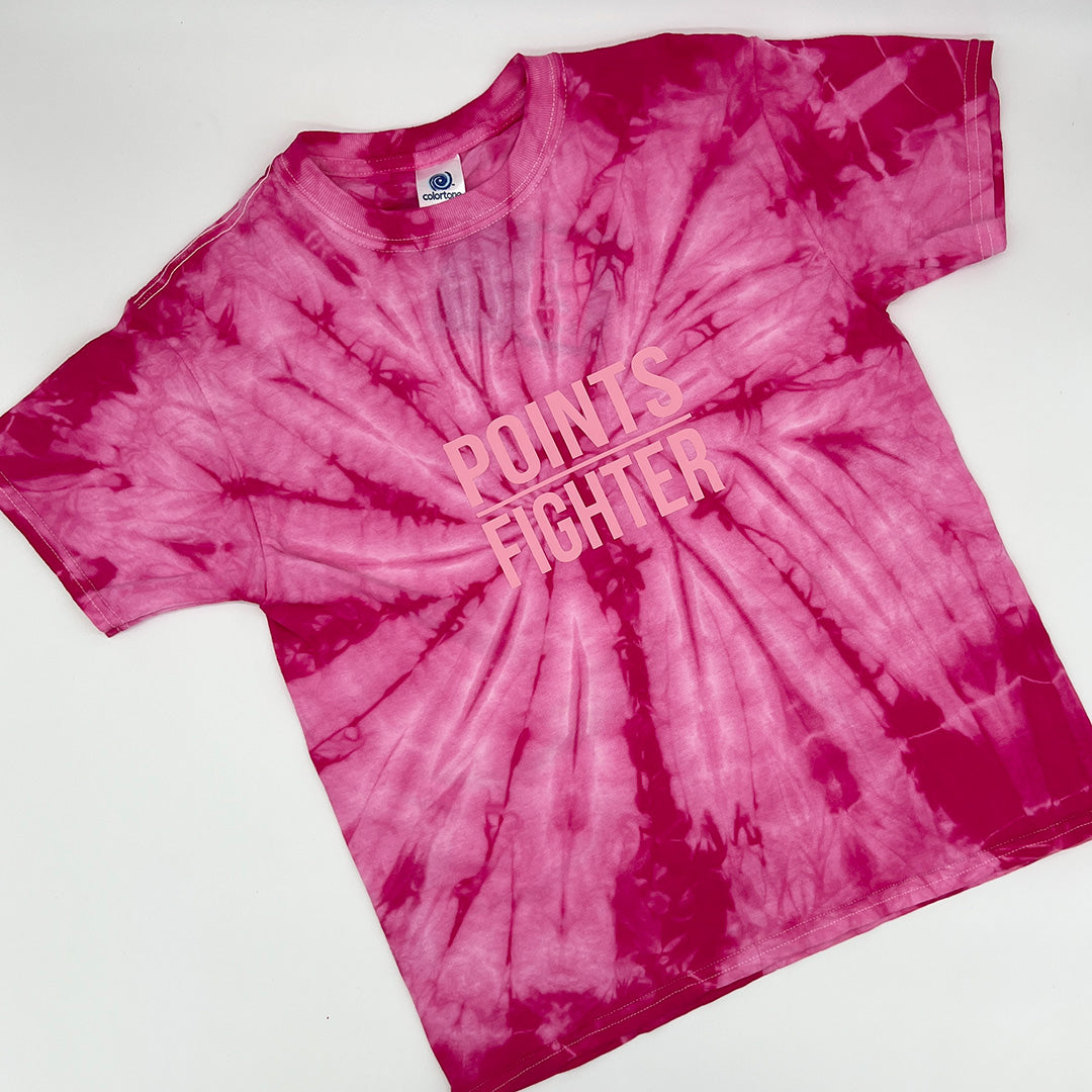 Points Fighter Tie-Dye T-Shirt - Pink