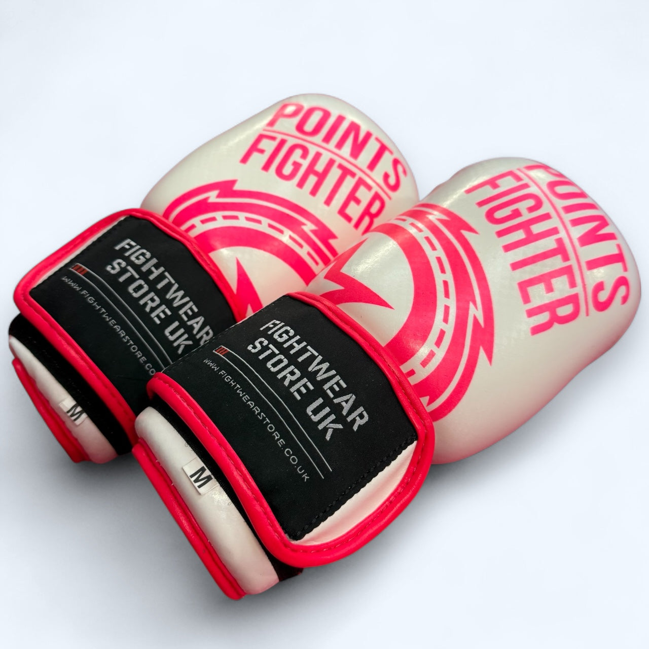 Points Fighter - Evolution Open Hand Semi Contact Gloves - White/Pink