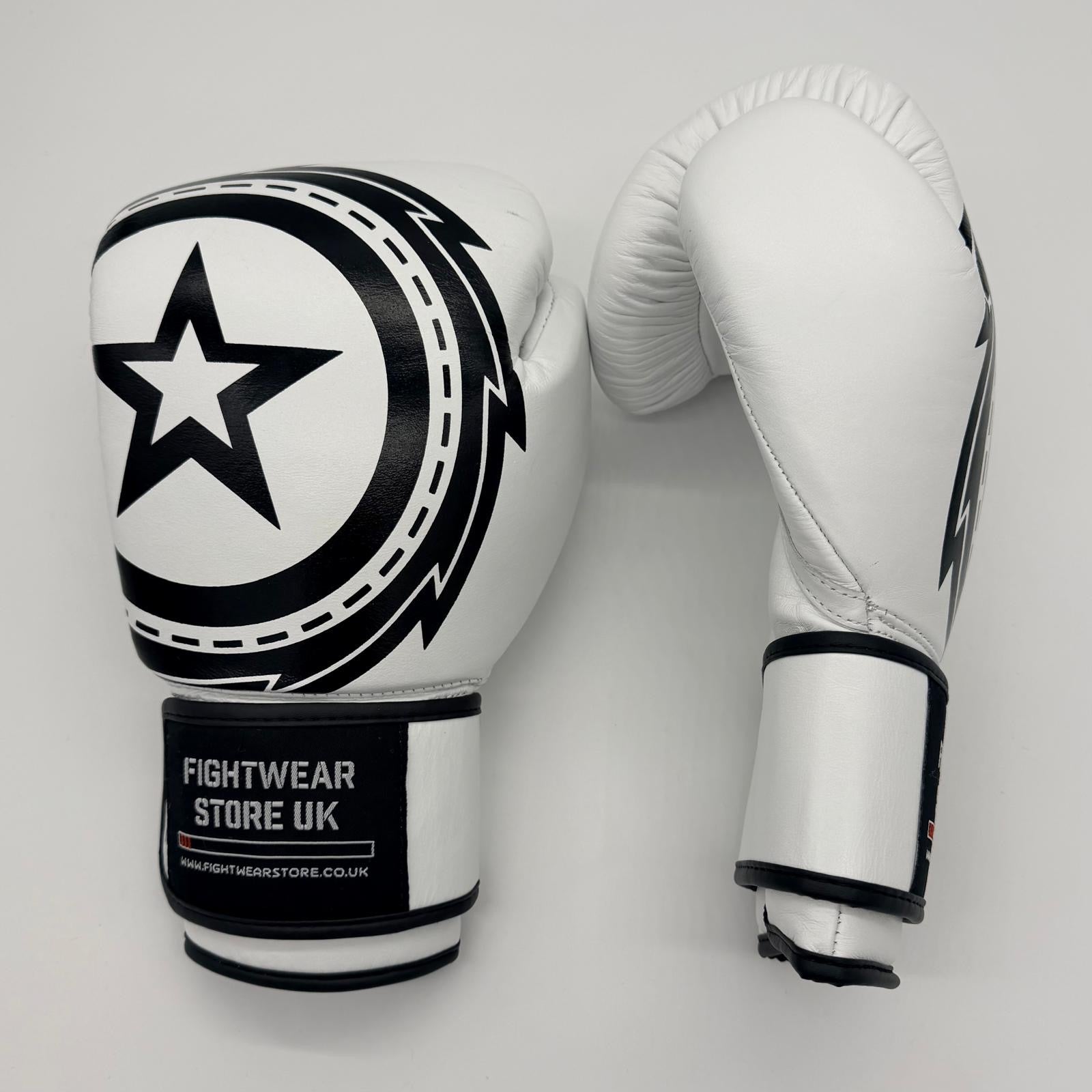 PRO X Boxing Gloves White - Premium Leather