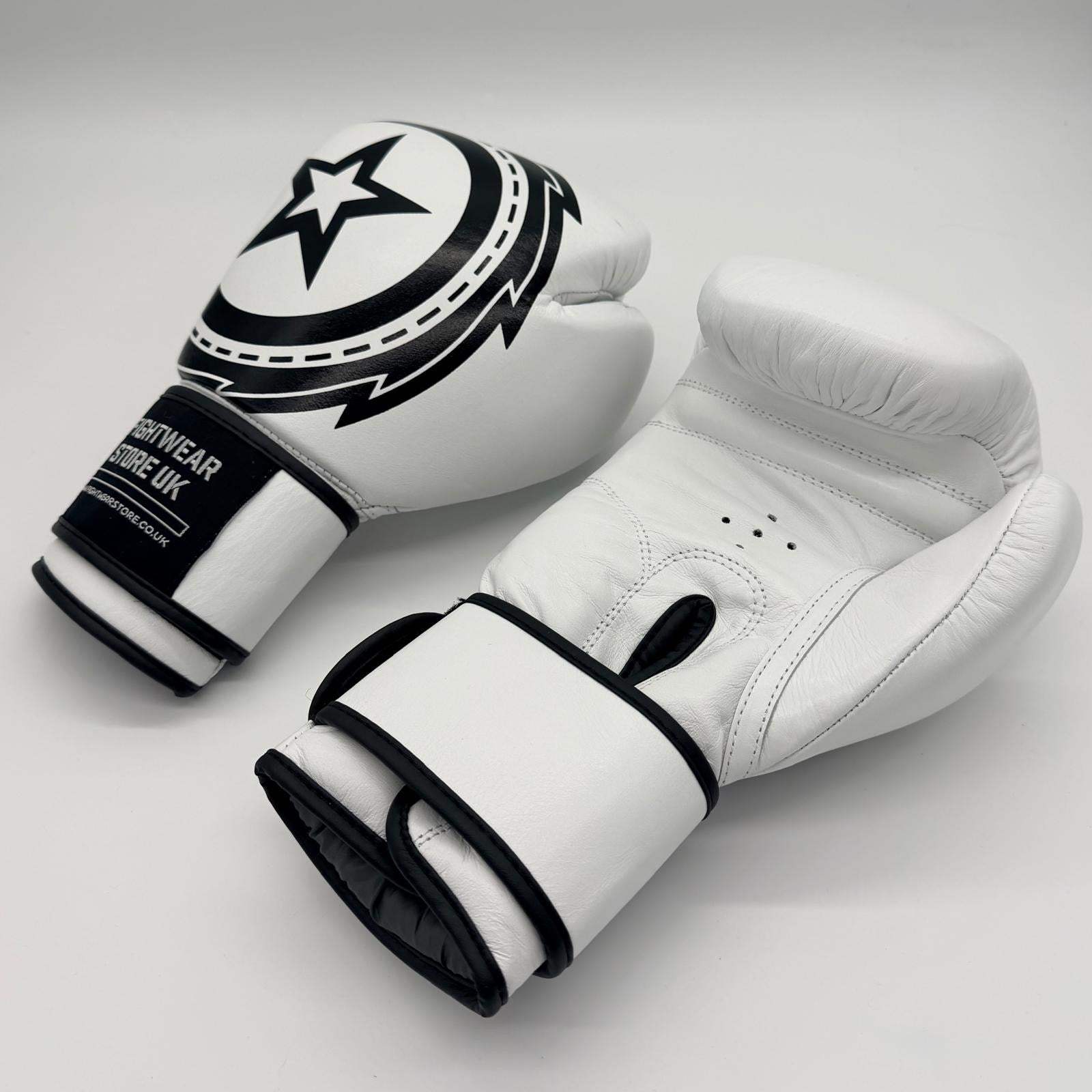 PRO X Boxing Gloves White - Premium Leather
