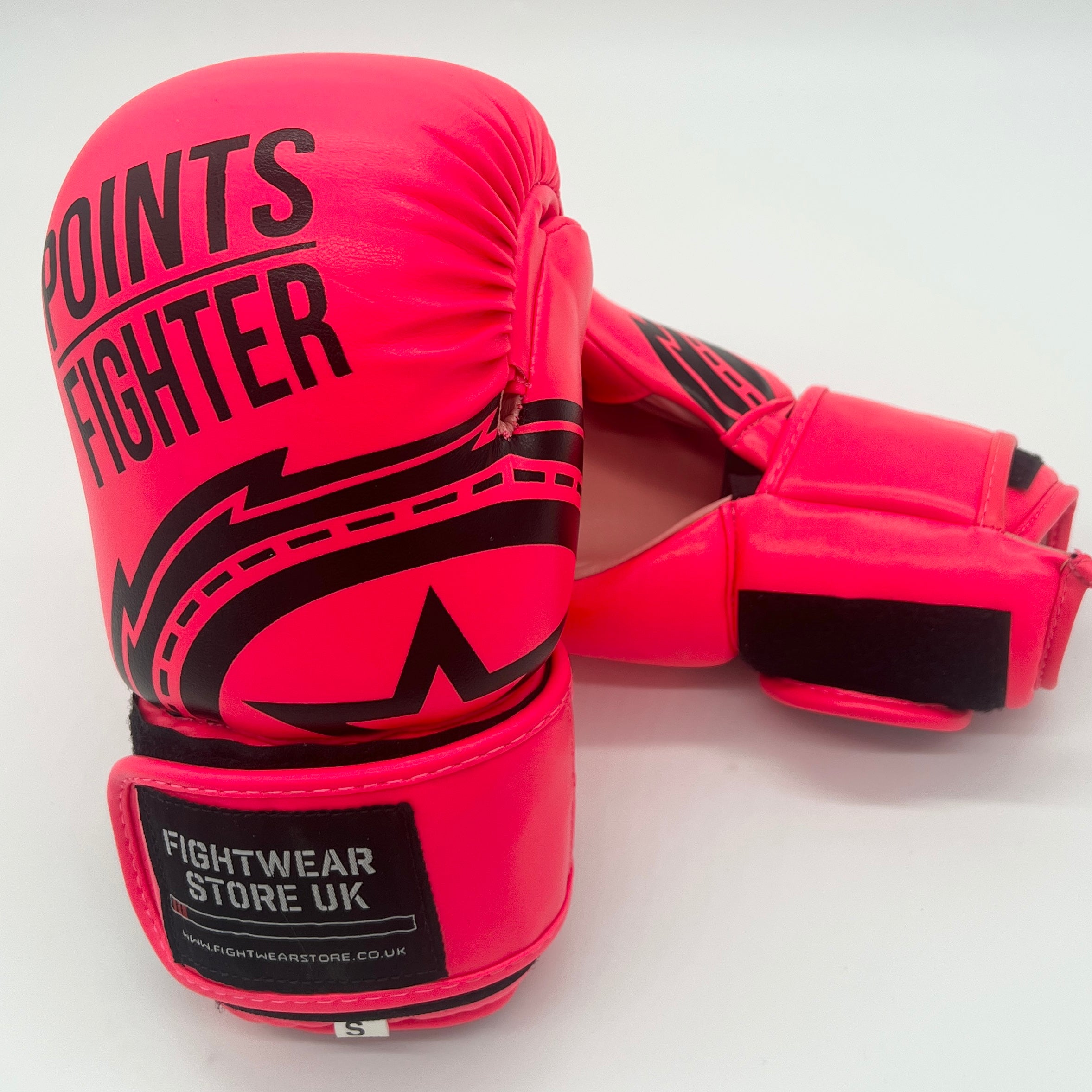 POINTS FIGHTER PRO-2 Open Hand Semi Contact Gloves - Neon Pink