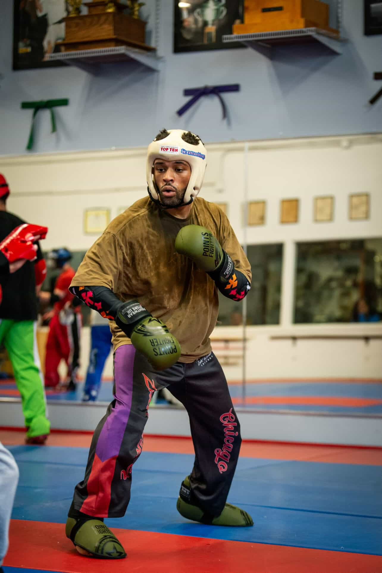 Points Fighter - Evolution Open Hand Semi Contact Gloves - Green