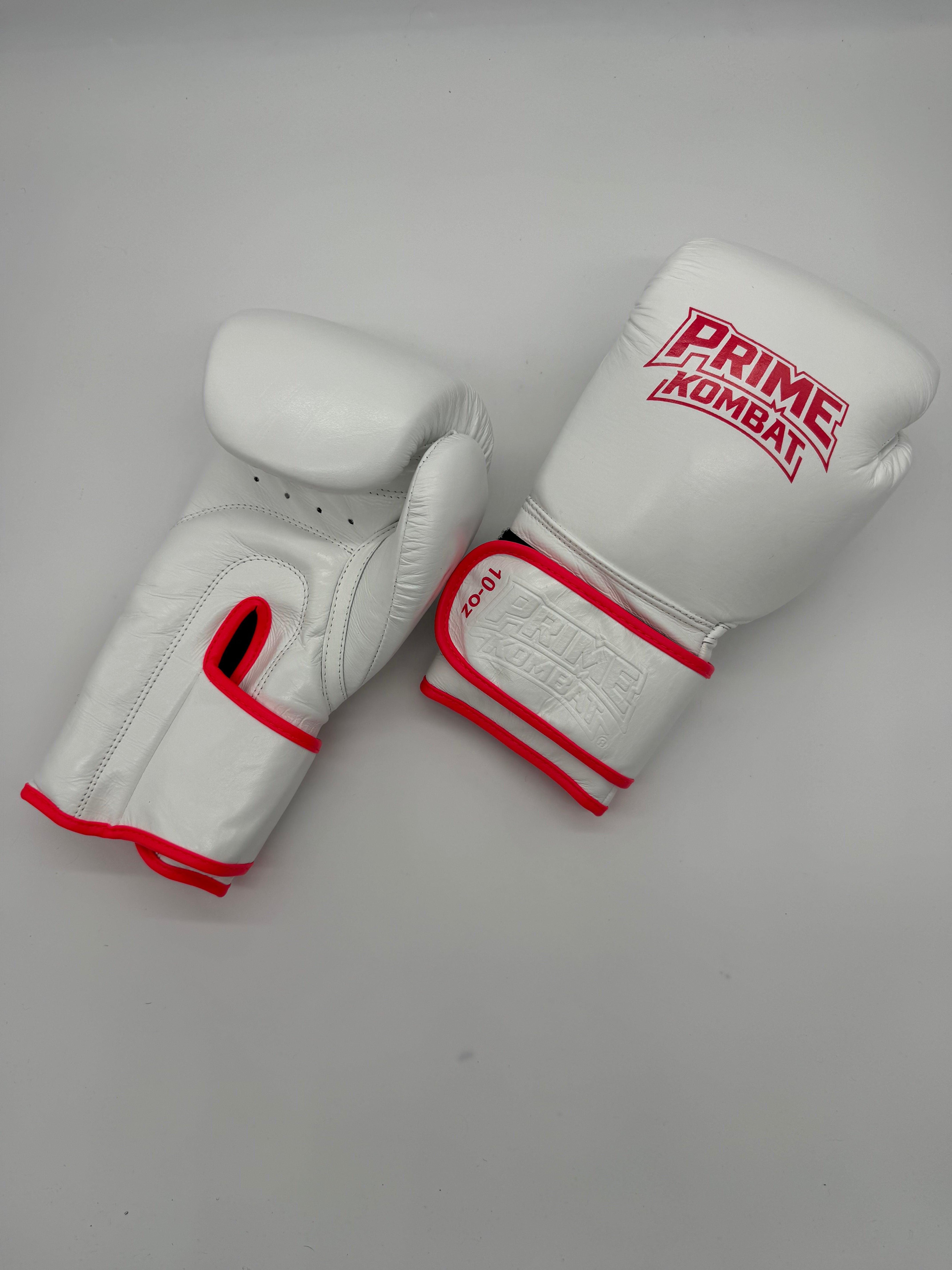 Prime Kombat Phantom Boxing Gloves White - Premium Leather