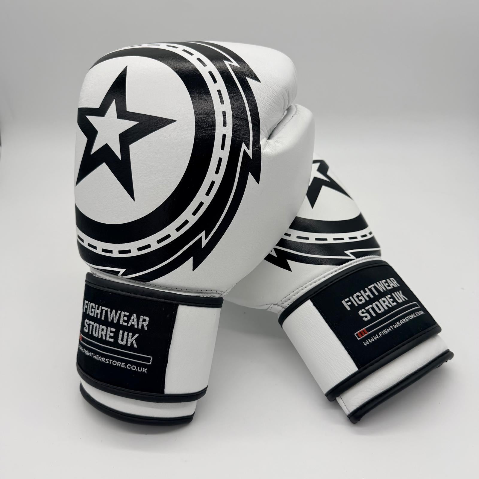 PRO X Boxing Gloves White - Premium Leather
