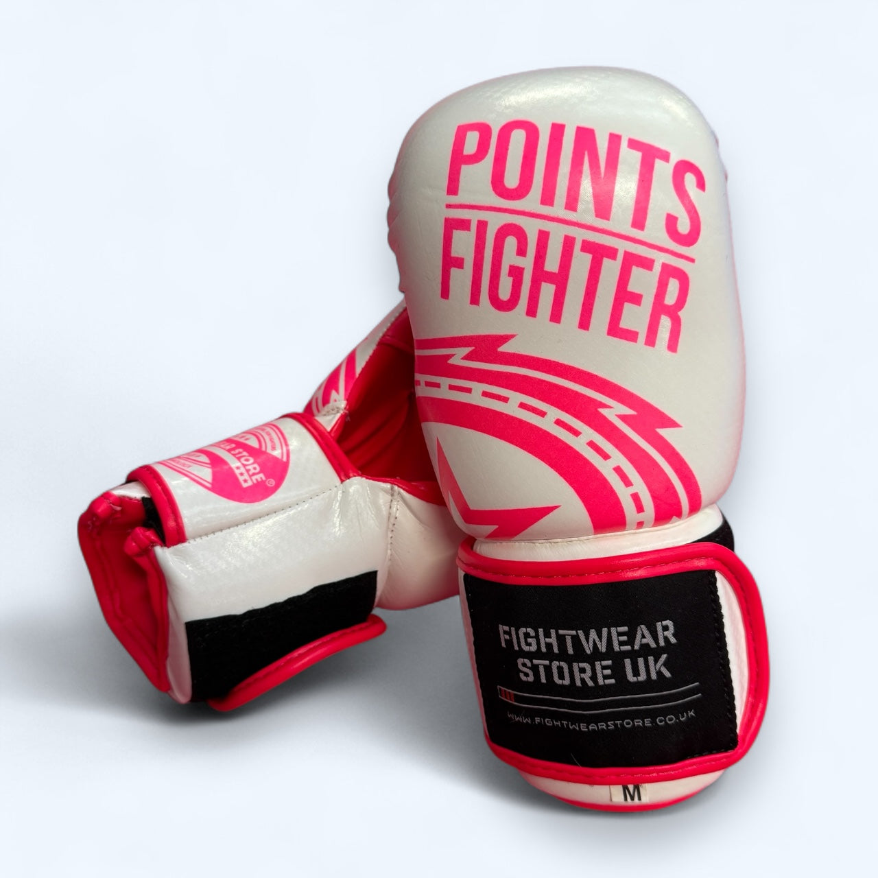 Points Fighter - Evolution Open Hand Semi Contact Gloves - White/Pink