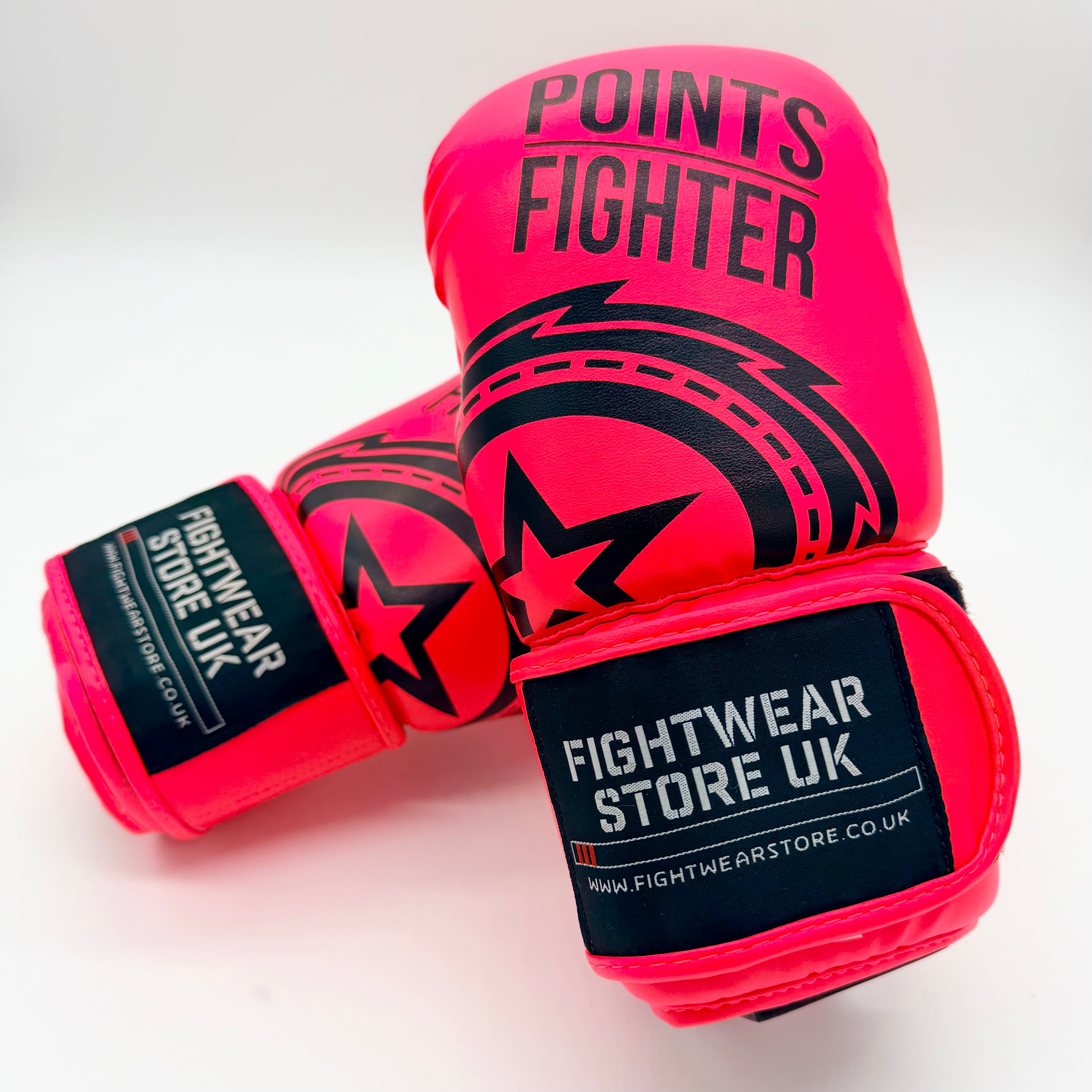 Points Fighter - Evolution Open Hand Semi Contact Gloves - Neon Pink