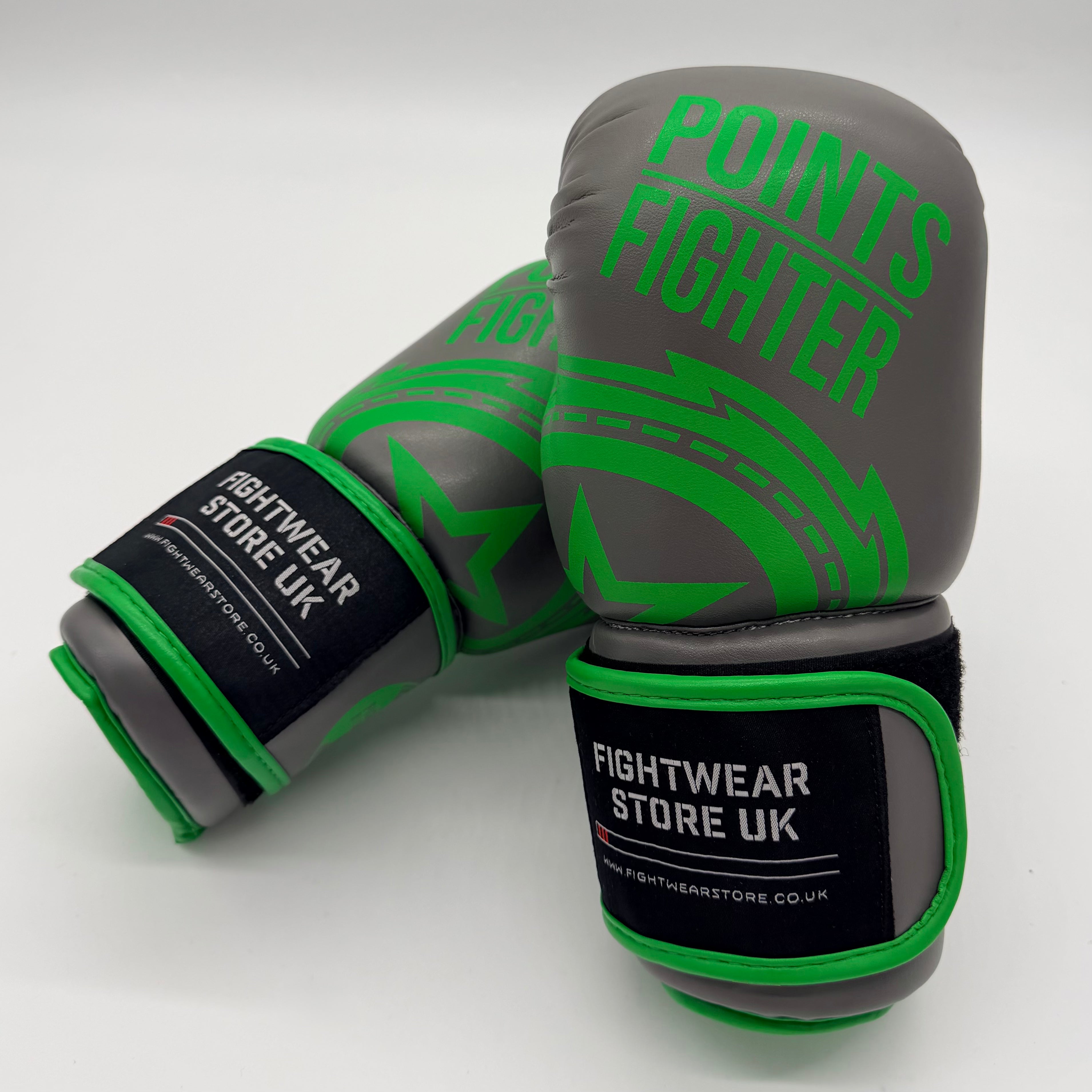 Points Fighter - Evolution Open Hand Semi Contact Gloves - Grey/Green