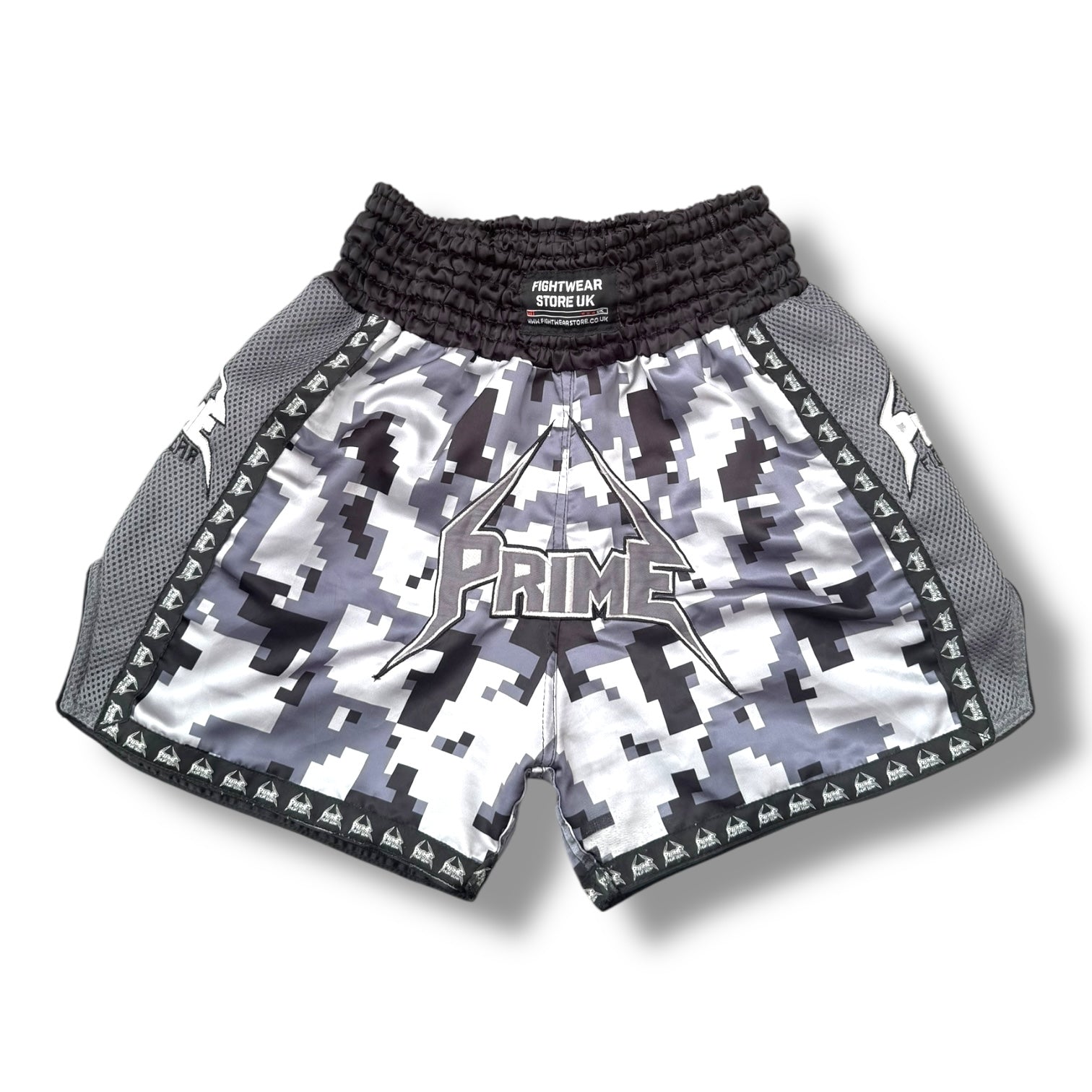 Prime Fight Gear - Grey Thai Boxing training shorts