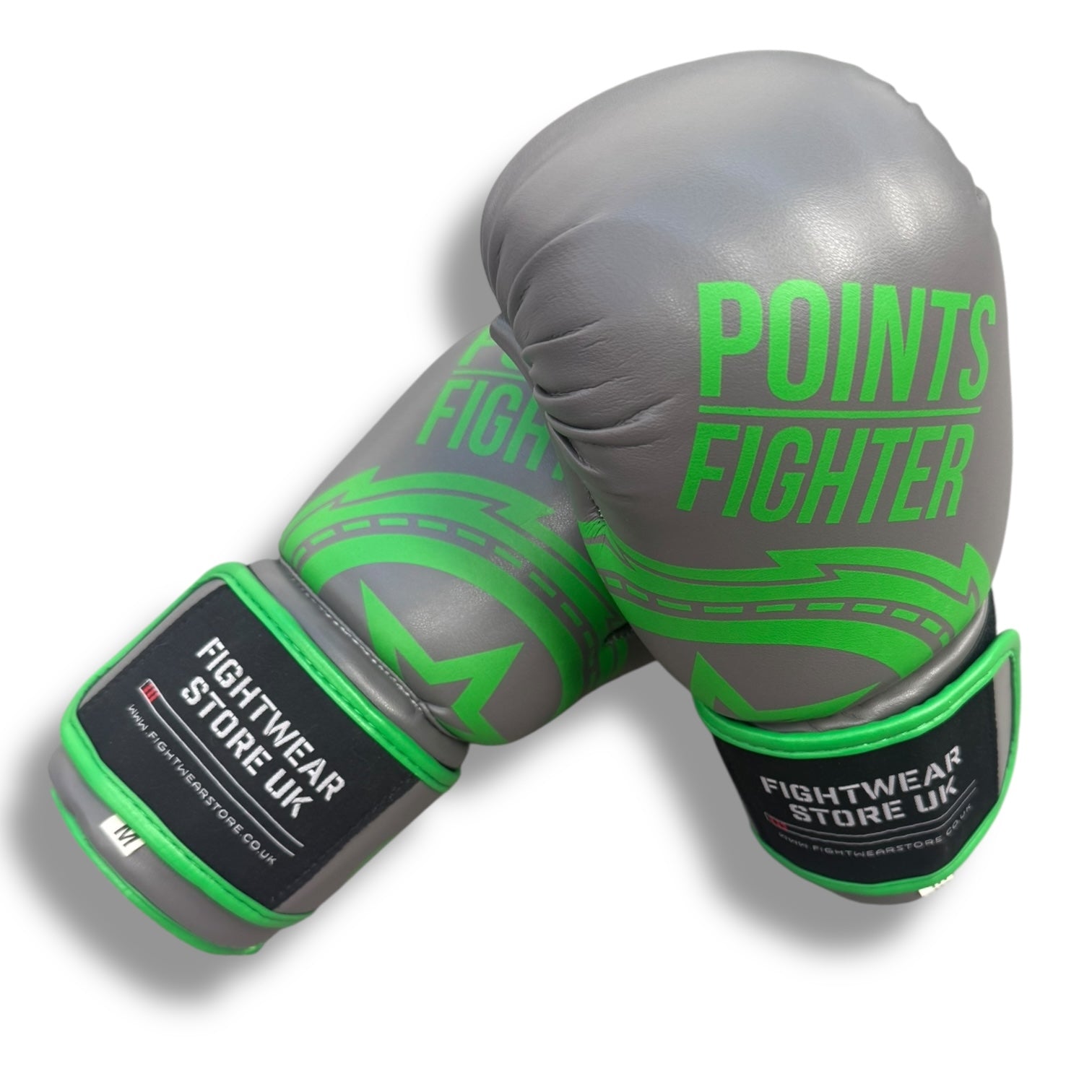 Points Fighter - Evolution Open Hand Semi Contact Gloves - Grey/Green