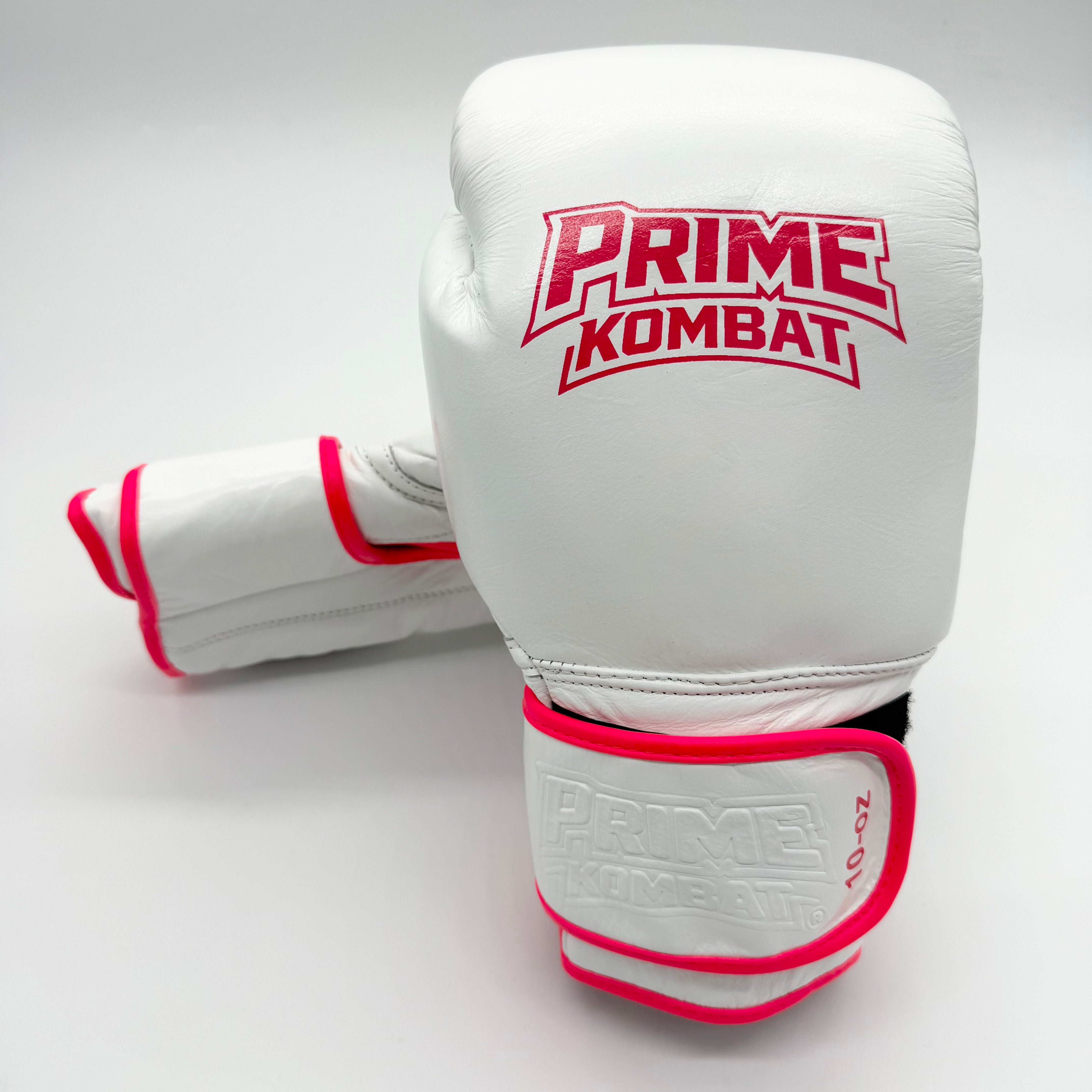 Prime Kombat Phantom Boxing Gloves White - Premium Leather