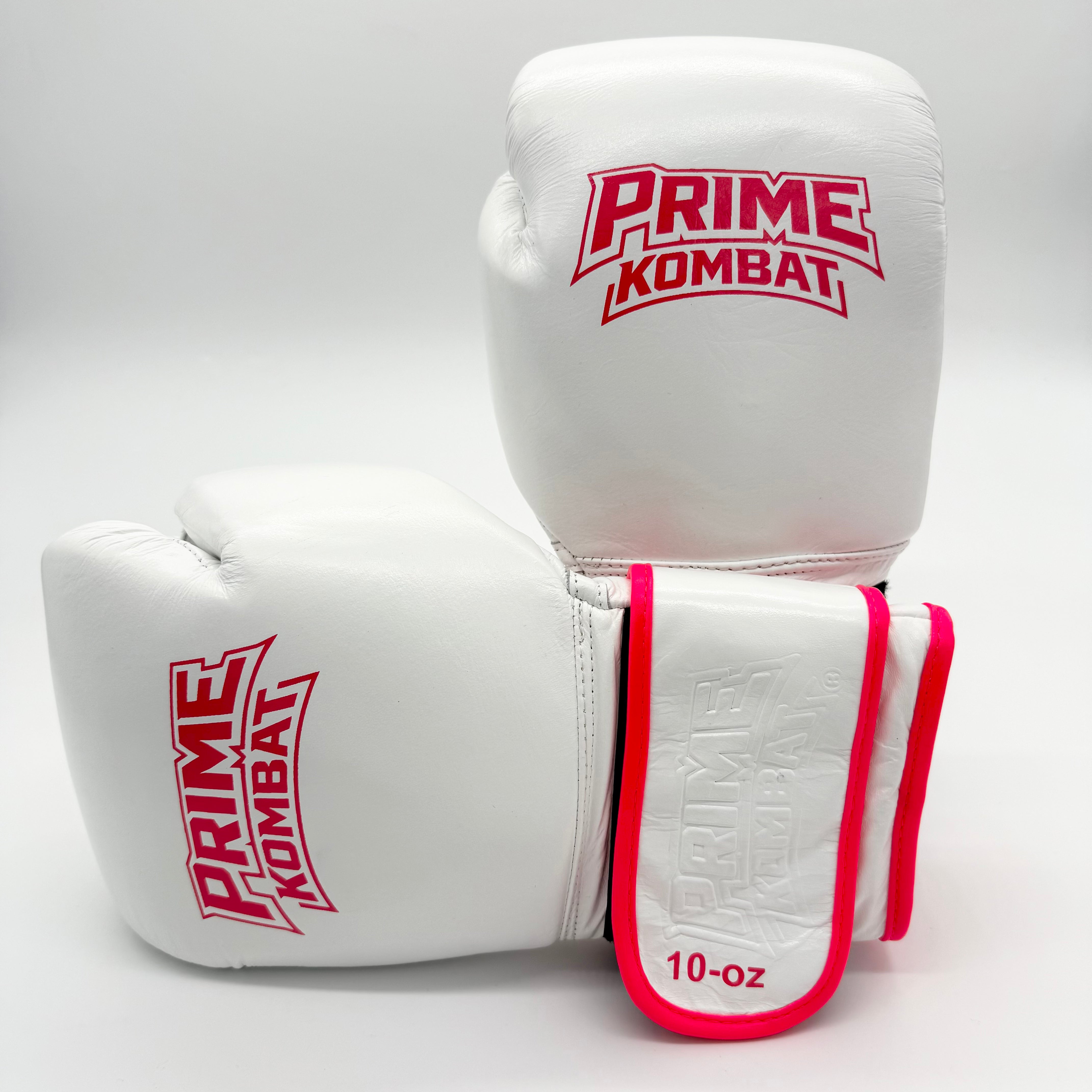 Prime Kombat Phantom Boxing Gloves White - Premium Leather